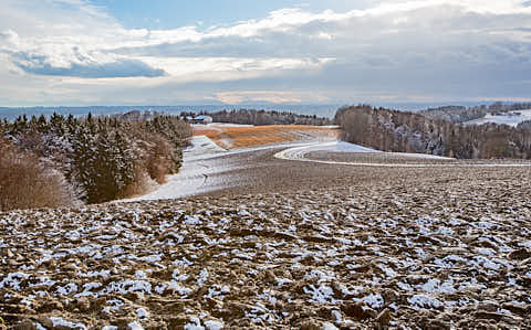 Gemeinde Reischach Landkreis Altötting Friesing Aussicht Winter Landschaft (Dirschl Johann) Deutschland AÖ